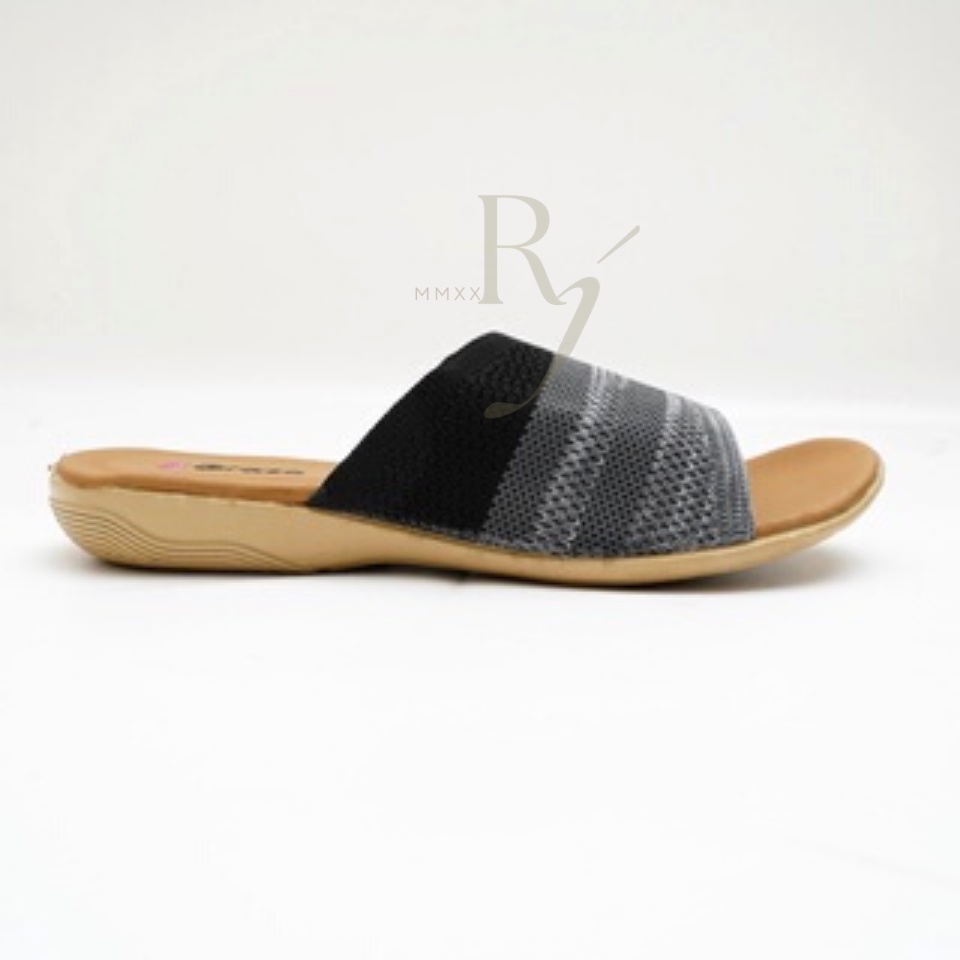 GRACE [AURORA SELOP] /Sandal Teplek Wanita Distro Selop Rajut elastis Flat/ Sandal Slop Karet Rajut Cewek