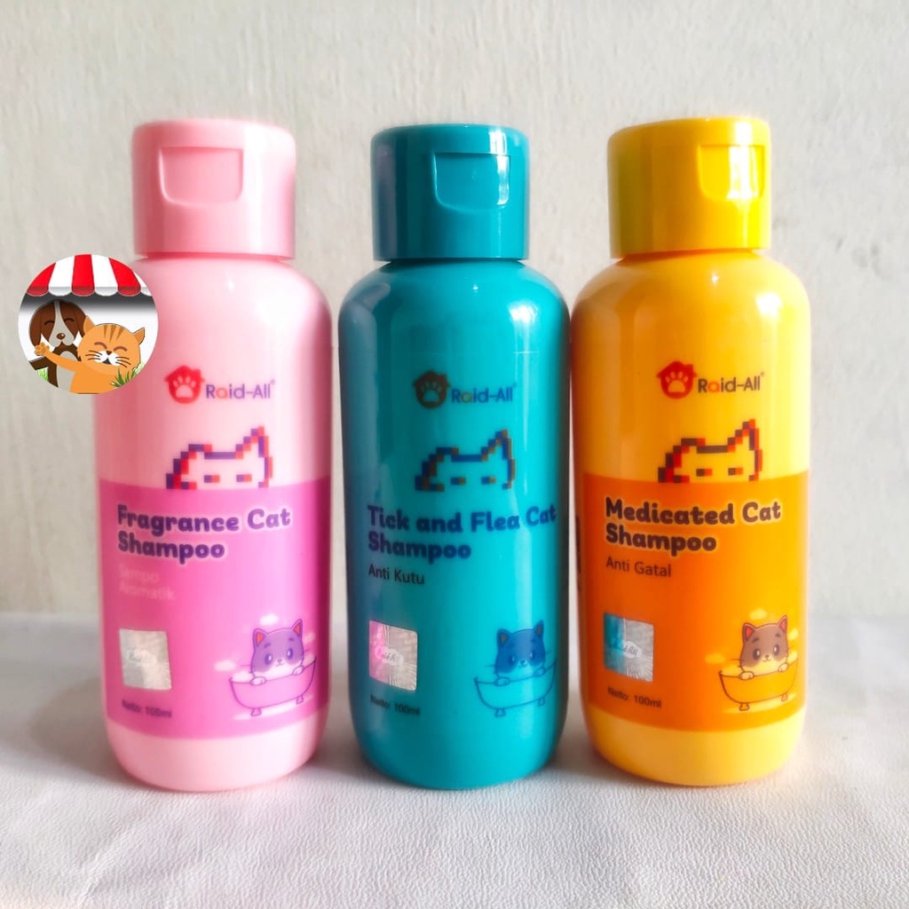 Shampoo Kucing Raid All Cat Tick n Flea 100ml Shampo Anti Kutu Caplak