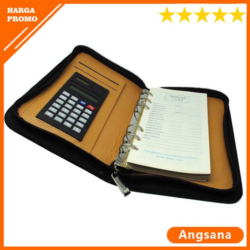 

Sale Buku Catatan Binder Note Cover Kulit with Kalkulator Berkualitas