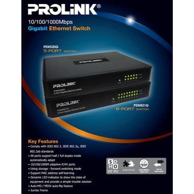 PROLiNK PSW520G 5-Port Gigabit Switch