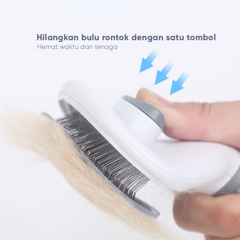 Hugopet Sisir Grooming  Anjing Kucing Sisir Bulu  Pet Grooming Brush Sisir  Peliharaan Pet Brush