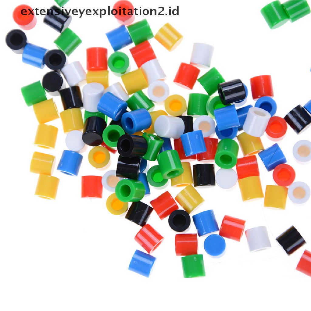 (Hotter) 100pcs/lot 6x6mm Tombol Tekan Tactile Plastik