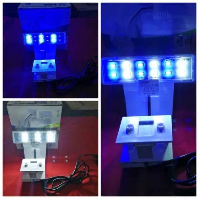 Lampu Sakkai pro LED-02 3watt nyala 3mode ganti warna model jepit Aquarium/Aquascape