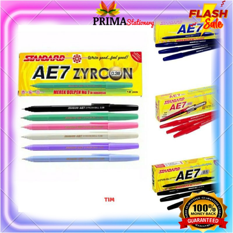 

BALLPOINT, BOLPEN, POLPEN, PULPEN, PENA Pulpen Standard AE7 0.5mm / Zyrcon 0.38mm (1 pcs)