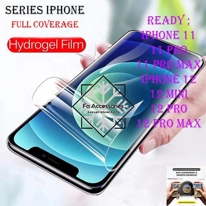 FA ANTI GORES JELLY HYDROGEL IPHONE  11 11PRO 12 12MINI 12PRO 13 13MINI 13PRO PRO MAX SCREEN PROTECTOR GUARD SHOCK