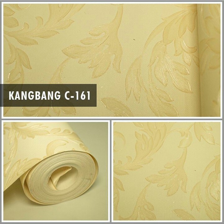 wallpaper dinding daun vinyl bertekstur, timbul,tebal