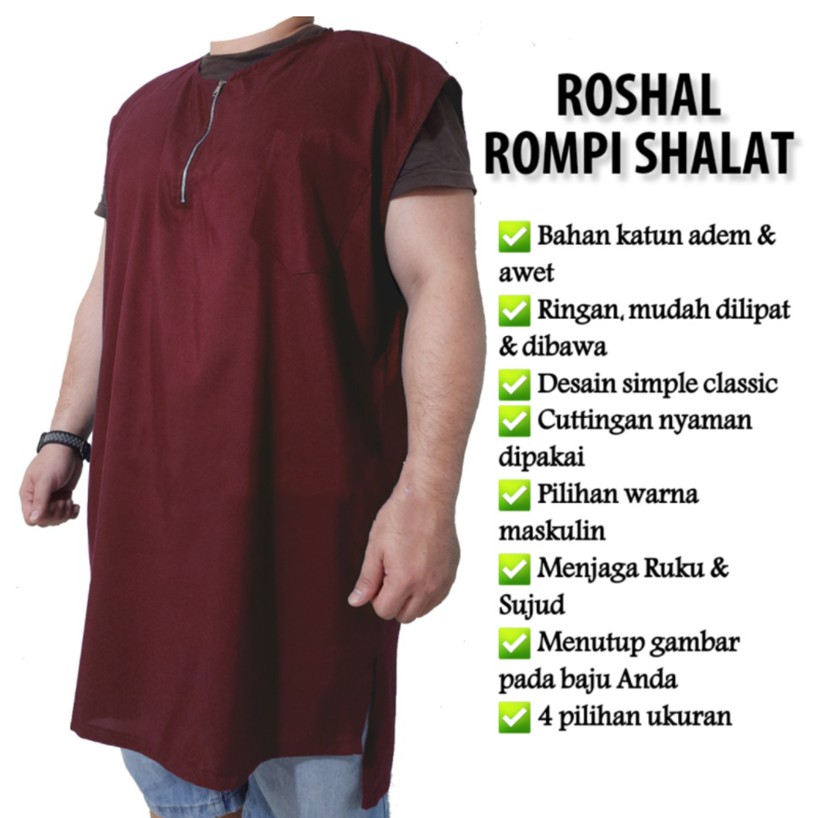 [ Termurah ] Fashion Rompi Jubah Atasan Baju Cowok Pria Muslim untuk Sholat 2021 Terbaru