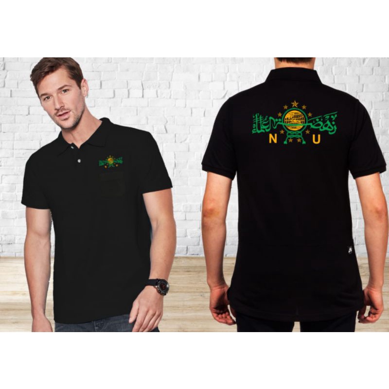 Kaos Polo NU Lacoste Berkerah Full Bordir NU