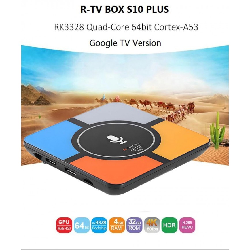 AKN88 - R-TV S10 Plus Android TV Box RAM 4GB ROM 32GB with Wireless Charging