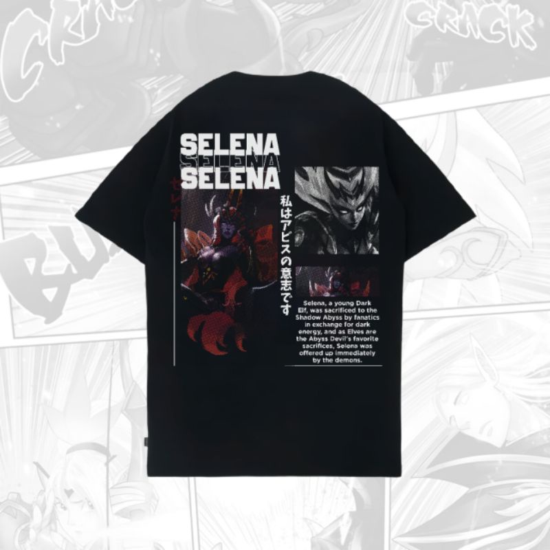 SELENA BLACK TSHIRT LADY VENGEANCE MOBILE LEGENDS MOLE MLBB
