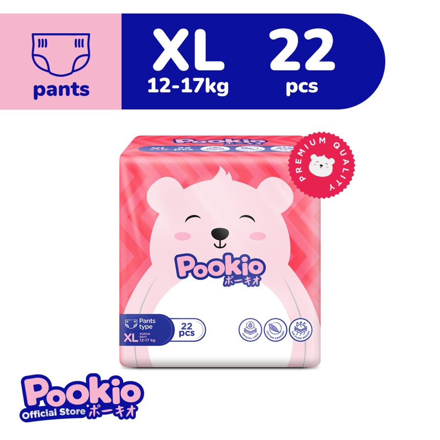 POOKIO Pants XL 22 Pcs Popok Anak Diaper Celana XL22