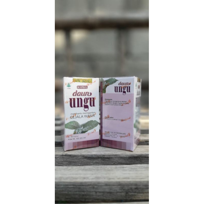 DAUN UNGU Obat Wasir Ampuh Hemoroid Herbal Ambeien 60 Kapsul Alami