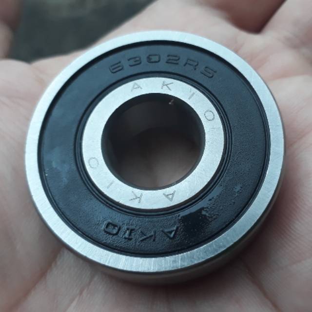 Bearing Laher 6302 2RS AKIO tutup karet 2 sisi