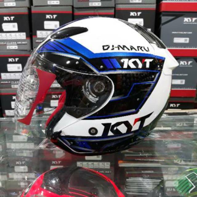 Helm KYT DJ Maru Motif #9 White / Blue