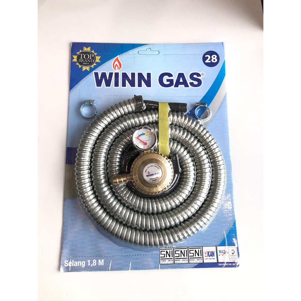 WINN GAS Regulator dan Selang Kompor Gas 1,8 meter