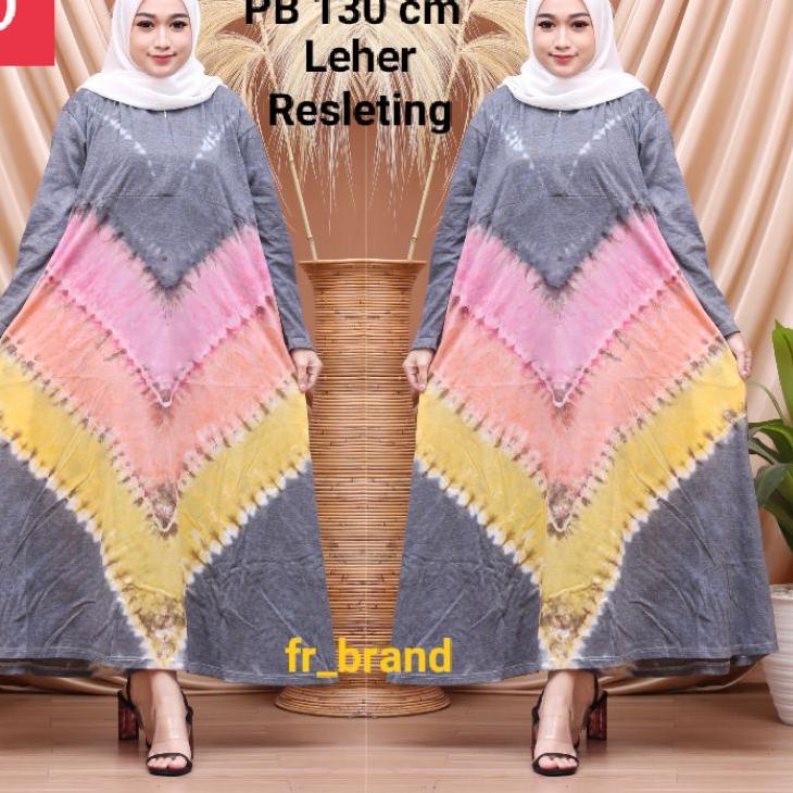 [PROMO LCL51] Daster Kaos Batik Abstrak Resleting Depan Busui Friendly Model Jumbo Lengan Panjang Ho