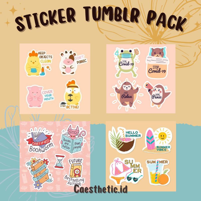 

STICKER TUMBLR AESTHETIC - STICKER HP LAPTOP - STICKER TUMBLR PACK - STICKER MINI TUMBLR