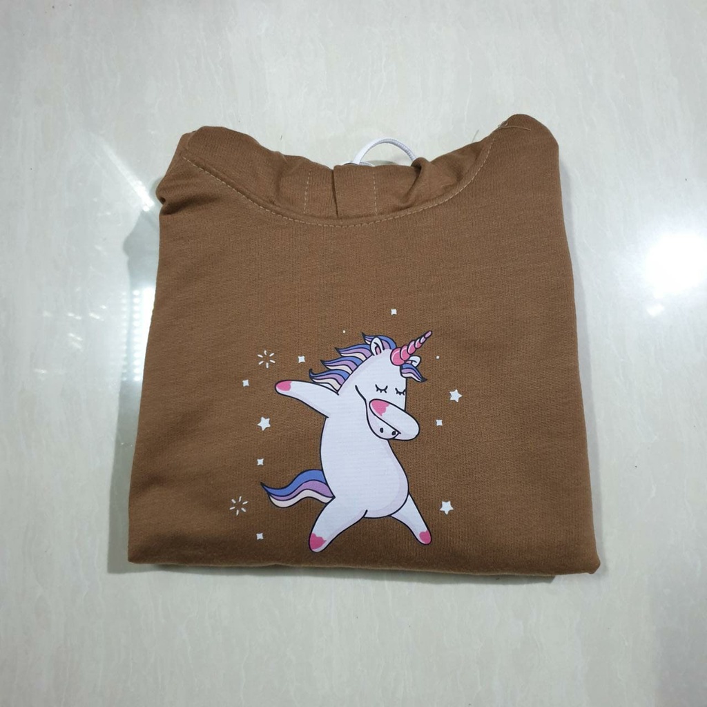 HOODIE UNICORN DANCING / HOODIE ANAK PEREMPUAN TEBAL