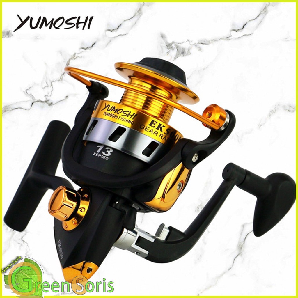 Grab Medan EK3000 Reel Pancing Spinning 12 Ball Bearing YUMOSHI Alat Pancing