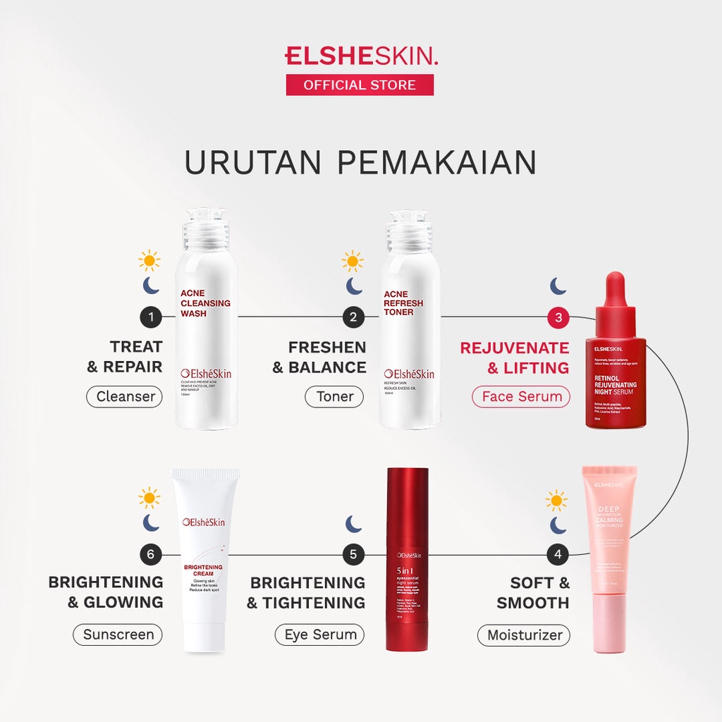 ELSHESKIN Retinol Rejuvenating Night Serum (Kulit Kenyal dalam 1 Malam) - Serum Anti Aging 15 ml / 30 ml