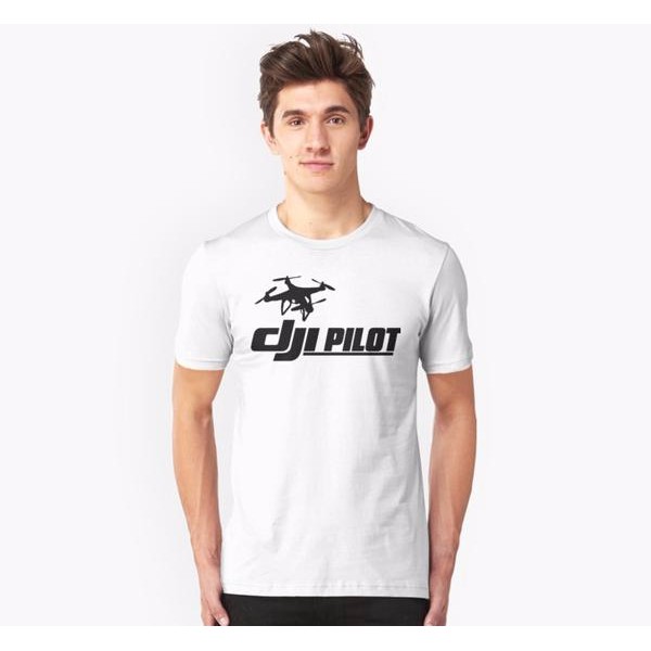 Tshirt Kaos Baju Dji Pilot - Kaos DJI Drone - Kaos Distro - Custom kaos