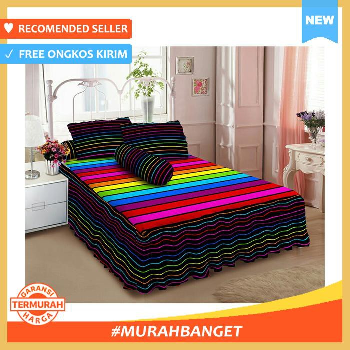 SPREI RUMBAI KING KINTAKUN DELUXE RAINBOW 180X200 CM