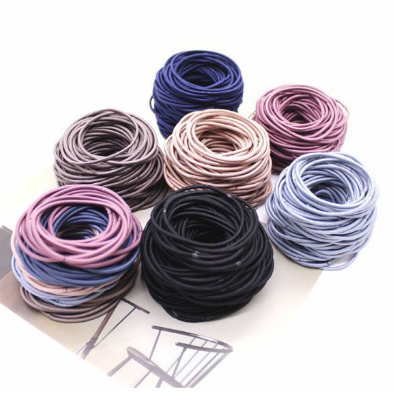 4000PCS KARET JEPANG FREE POUCH IKAT RAMBUT KARET JEPANG MEDIUM
