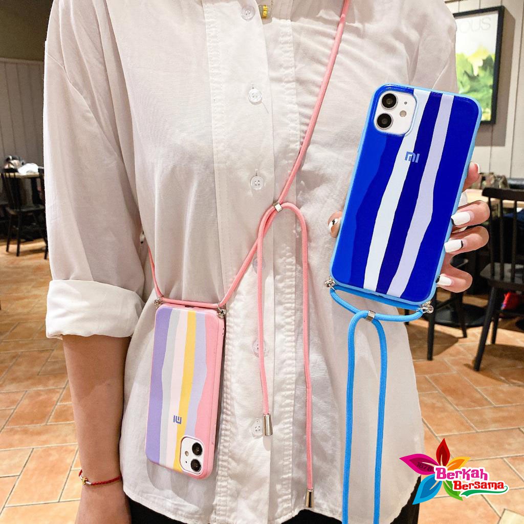 SS165 case Slingcase Tali Lanyard Rainbow Xiaomi Redmi Note 4 4x 5a 5 6 7 8 9 Pro BB4888