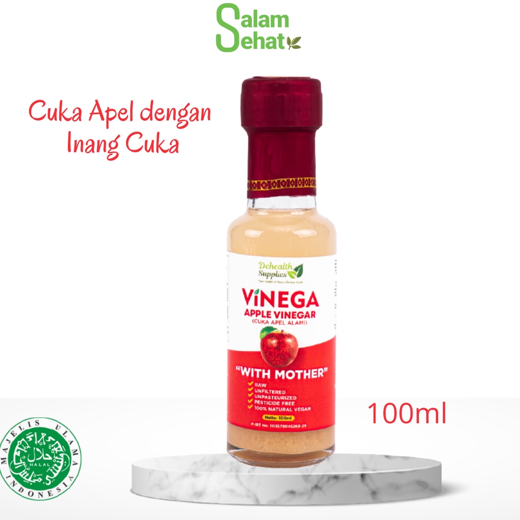 

FINEGA d/h VINEGA Dehealth Cuka Apel / Apple Vinegar 100ml Kemasan Botol Kaca