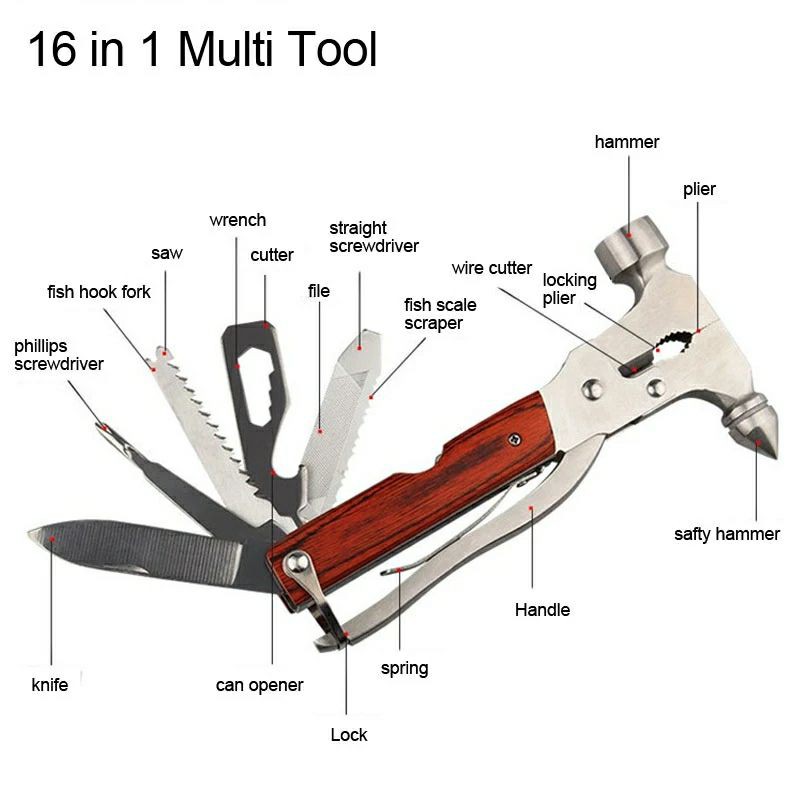 palu kapak survival tactical multifungsi EDC tools pemecah kaca glass breaker darurat