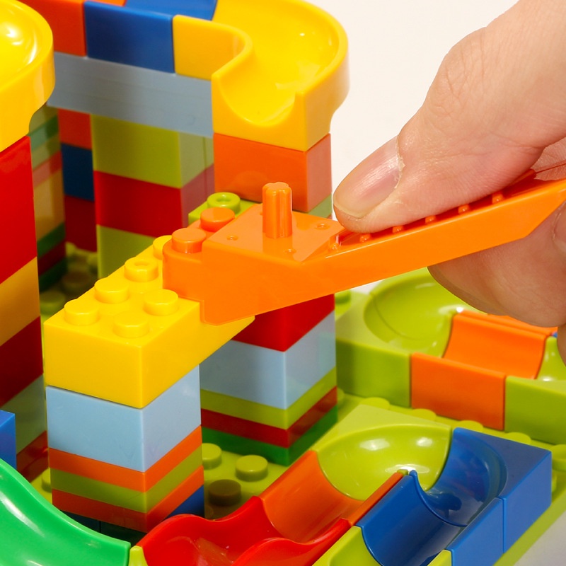 Mainan Edukasi Anak Track Maze Toy Bricks Marble Race Run Maze - mainan bangunan 168pcs Mainan Building Brick Marble Race Run Maze Block Balok Susun Track Slide Ball