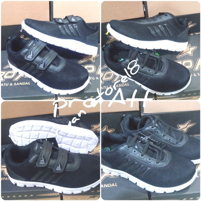Sepatu Sekolah Anak Sepatu Pro Att Tali /Velcro