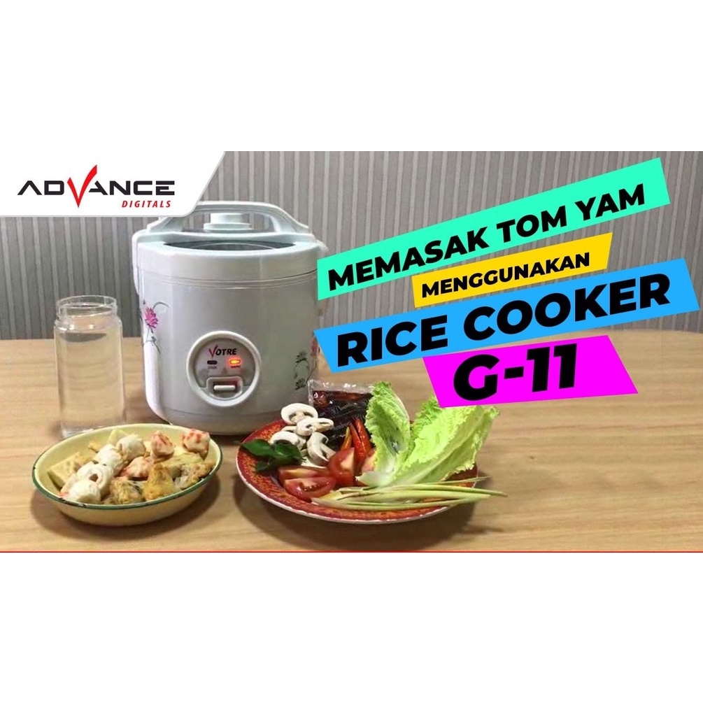 TURUN HARGA !!! RICE COOKER / MAGIC COM / PENANAK NASI SERBAGUNA VOTRE G 11 ( 1.2 Liters )