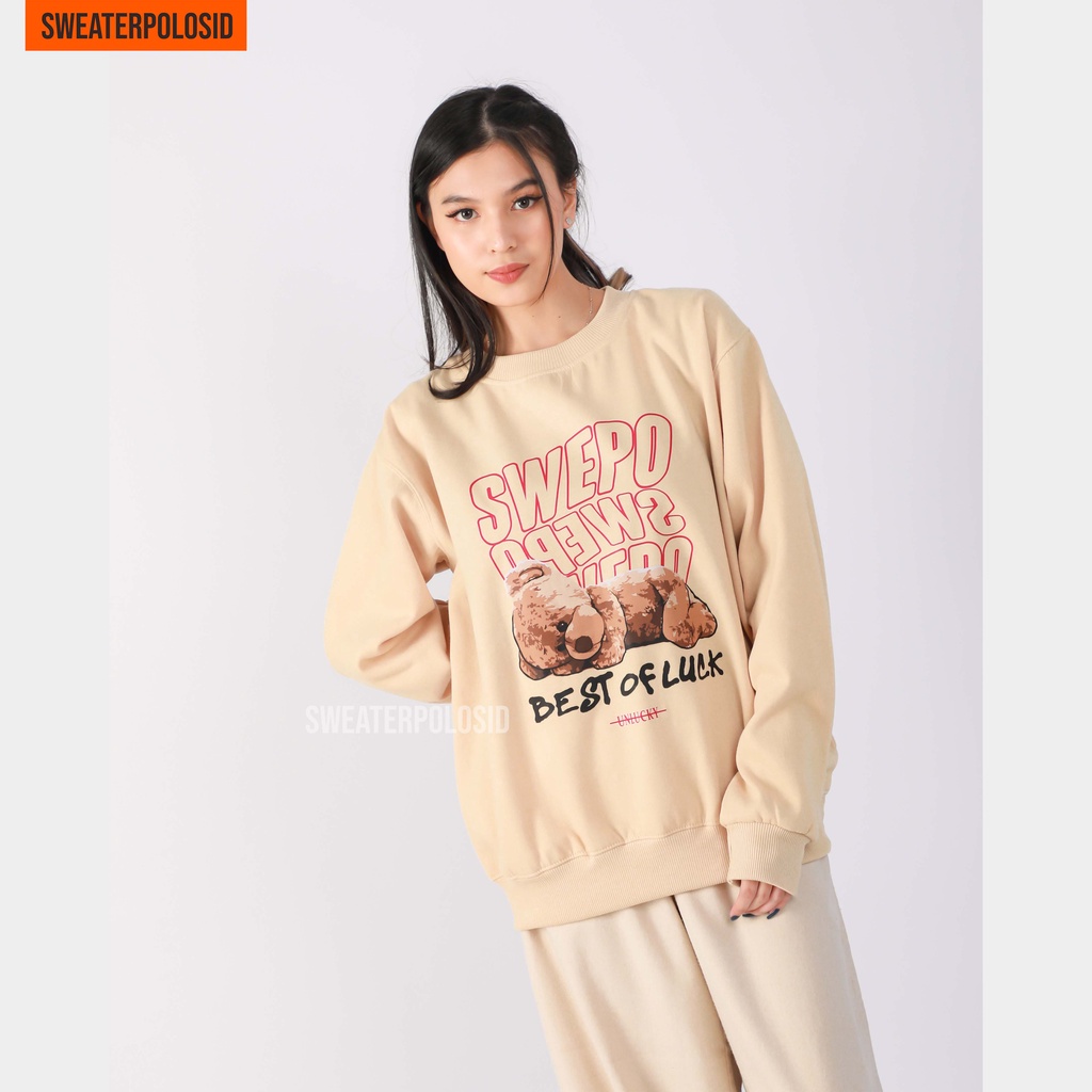 SWEATERPOLOSID Basic Sweater Swepo Best of Luck M-XXL (Pria & Wanita)-1