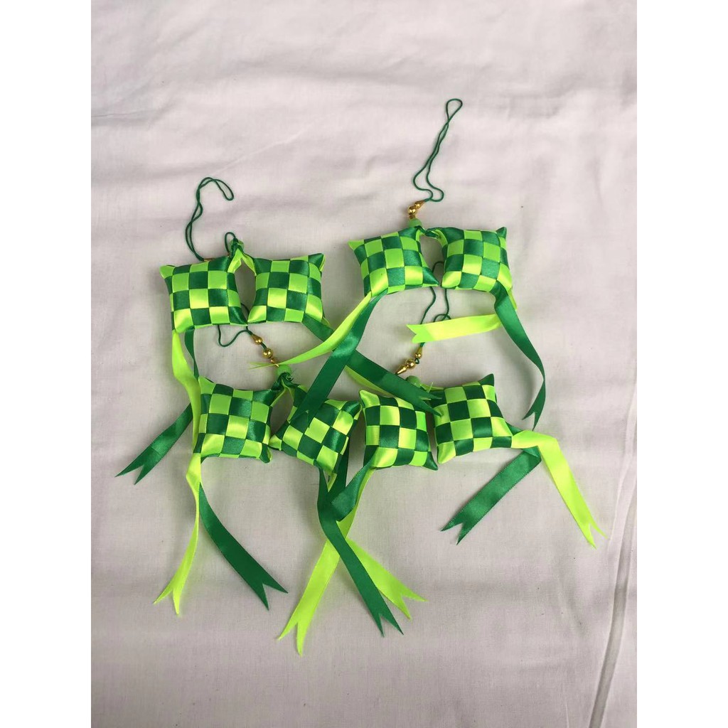 

Ketupat pita satin Lebaran /Hiasan parcel Hampers/Aksesoris idul fitri