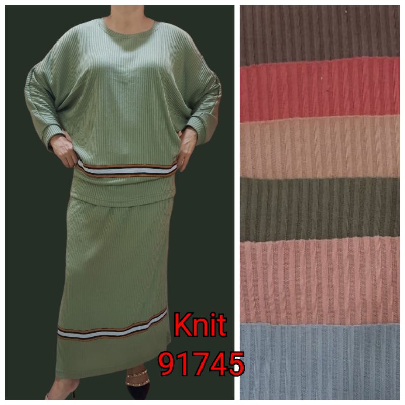 Setelan knit batwing