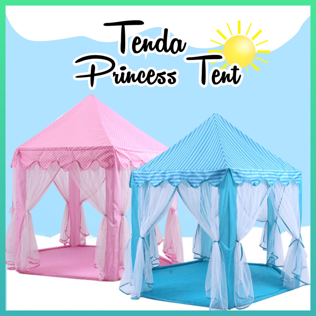 Tenda Anak Princess Model Rumah Tenda Mainan Anak Indoor Outdoor Portable Worldhome66