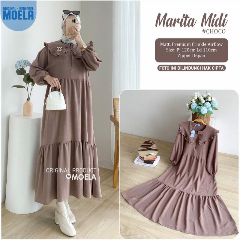 BISA COD MARITA MIDI DRESS ORI BY MOELA.