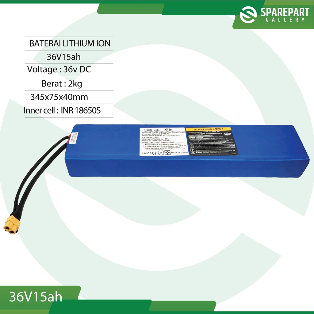 Aki Lithium Ion 36v15Ah skuter listrik otoped baterai litihium