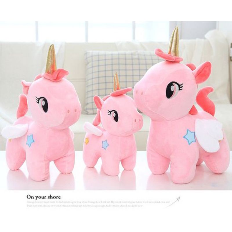 Boneka kuda poni unicorn murah( Unicorn Plush Doll ) Bahan Halus Dan Lembut Kualitas Import SNI