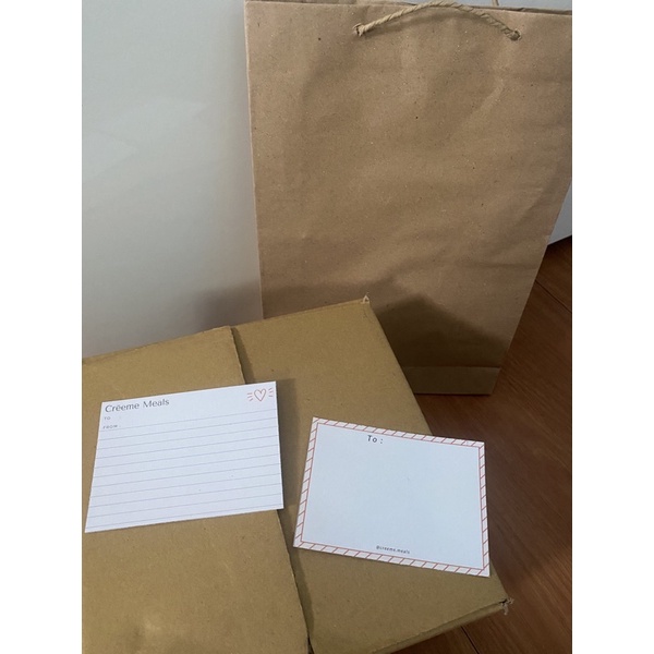 

Box packaging + Card + Paper bag + lilin