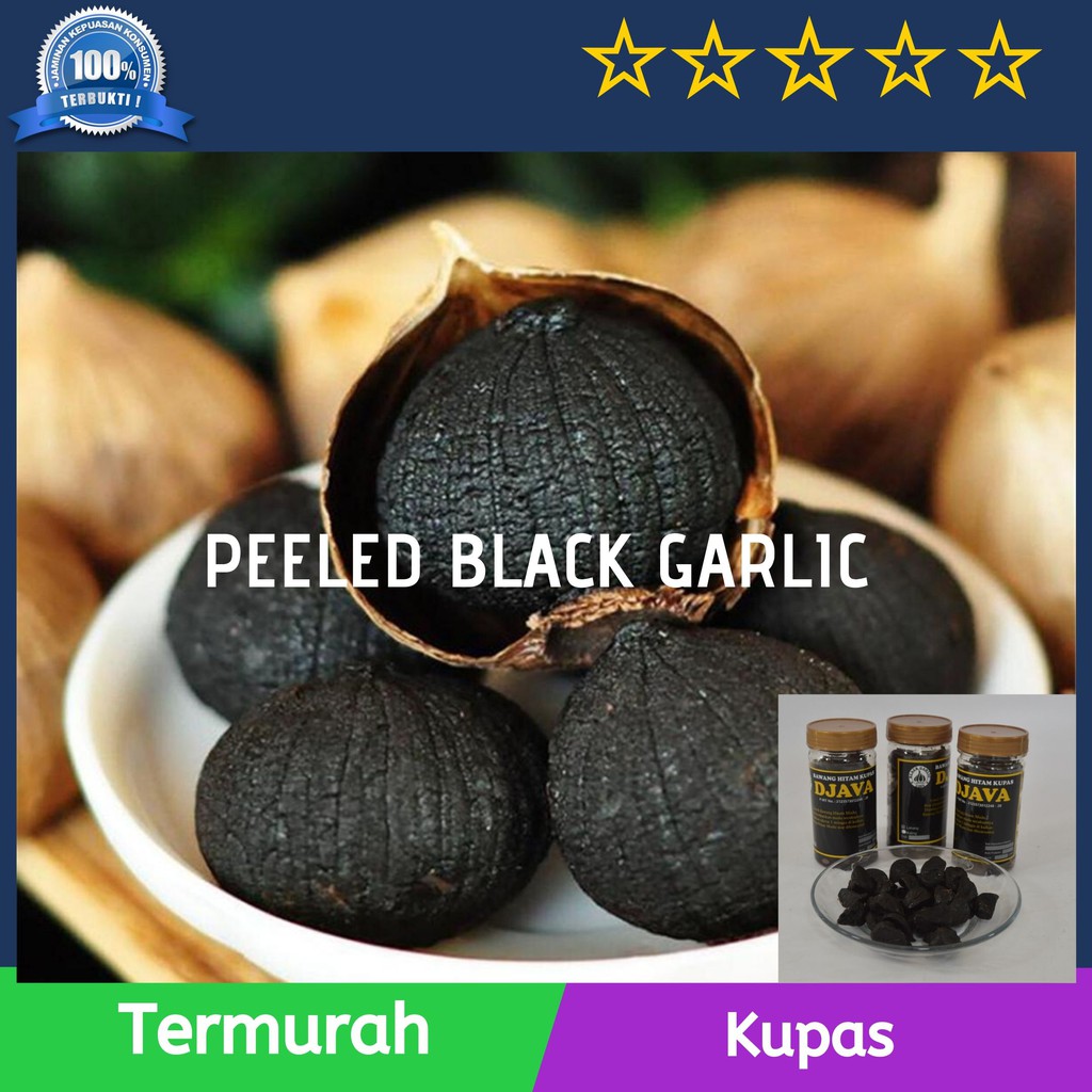 

Bawang Hitam Bawang Lanang Kupas Super Black Garlic Tunggal Herbal Stamina