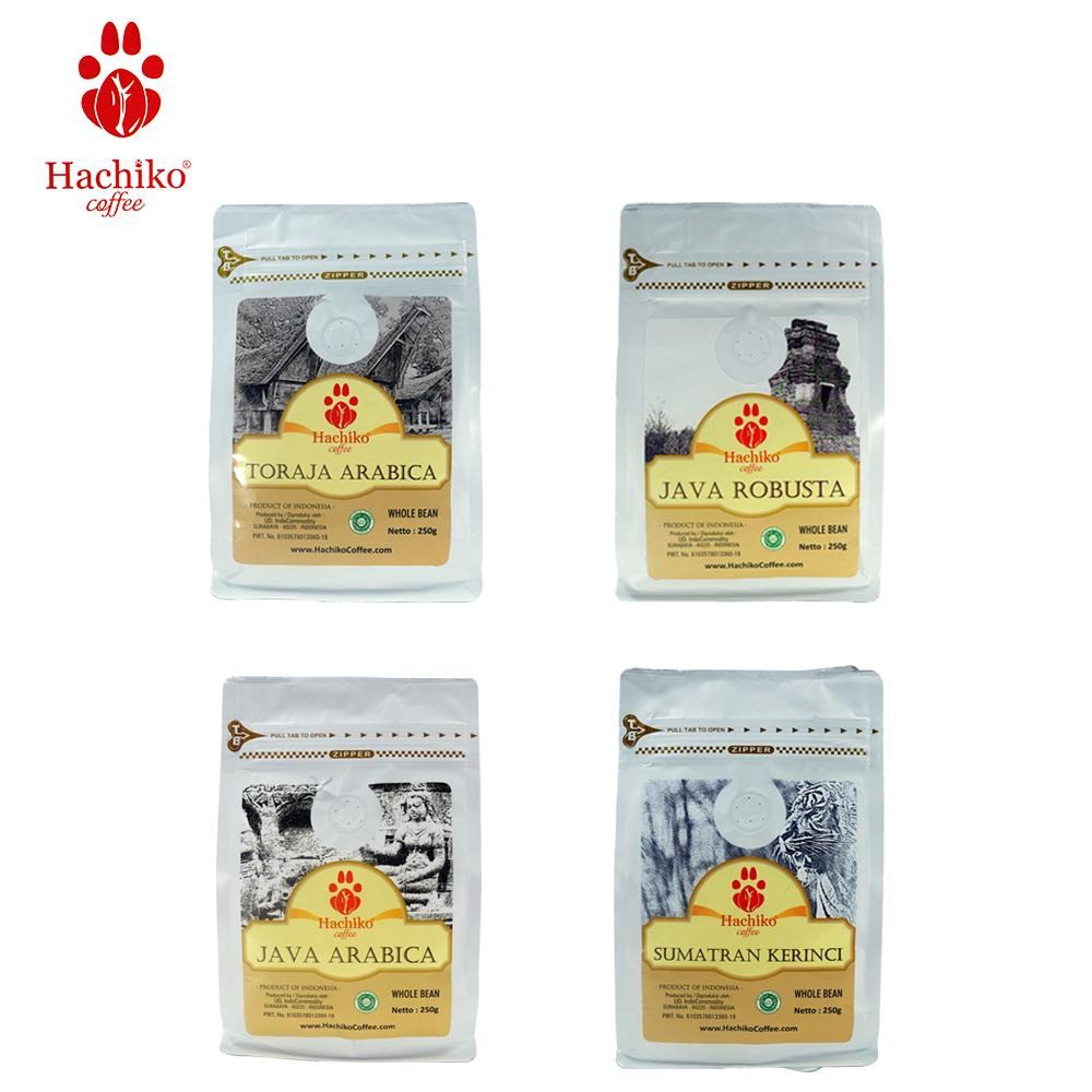 

Hachiko kopi luwak java arabica whole bean 250 gram java arabica java robusta sumatran kerinci tora