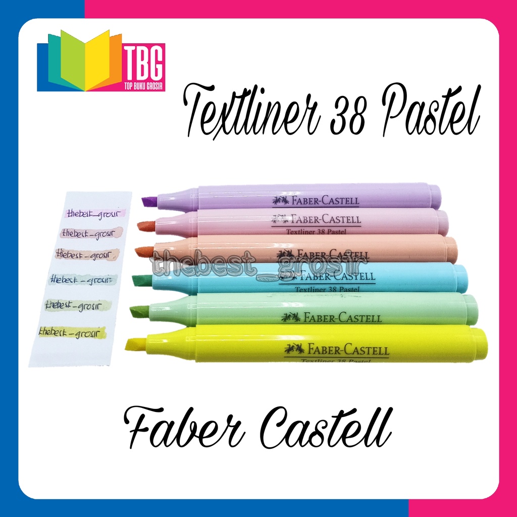 

1 PCS TEXTLINER 38 PASTEL FABER CASTELL / HIGHLIGHTER FABER CASTELL