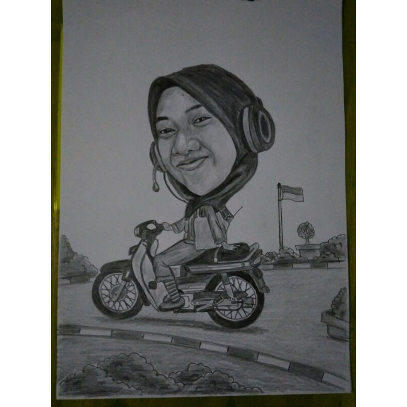 

sketsa wajah karikatur(20cmx30cm)