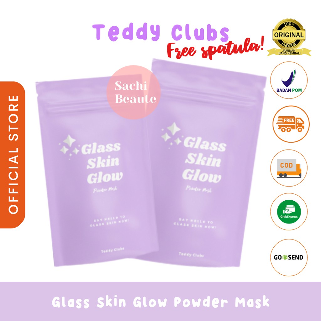 Teddy Clubs Glass Skin Glow Powder Mask FREE SPATULA