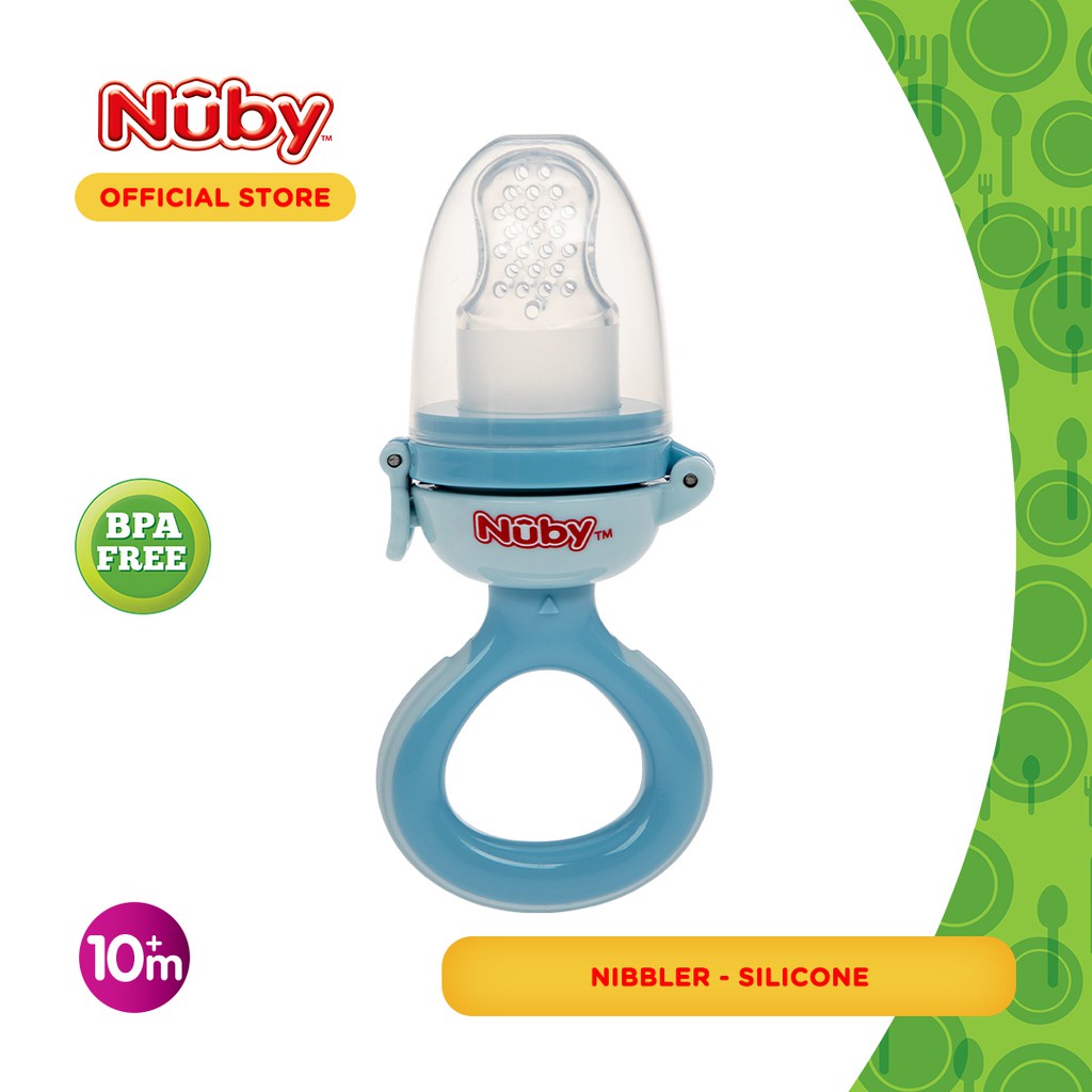 Nuby Twist N Feed - Nibbler Silikon 10m+ (Tersedia varian warna)