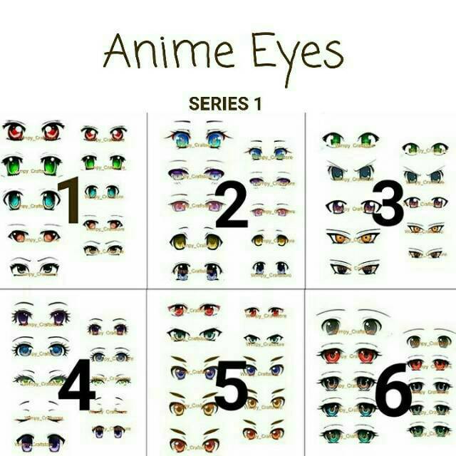 sticker mata nendoroid mata anime bola mata BJD mata action figure bahan clay craft mata boneka