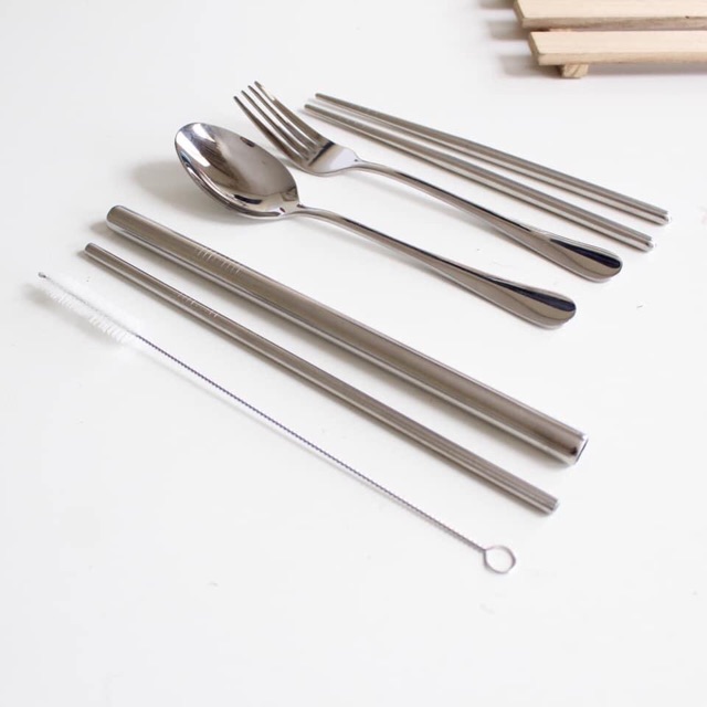 CUTLERY &amp; STRAW SET (7in1) BESTSELLER