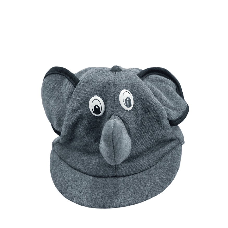 Topi Anak Gajah Usia 1-3 Tahun Laki Perempuan Bahan Kaos Fleece